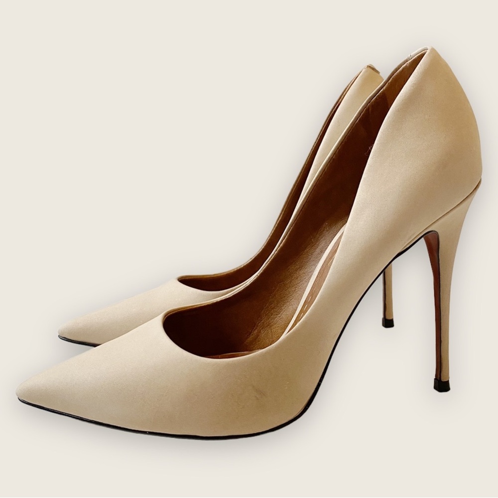 L’Intervalle Nude Nubuck Stiletto Heels Size 7